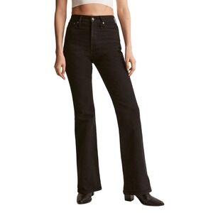 Madewell The Perfect Vintage Flare Jean in Lunar Black Size 33